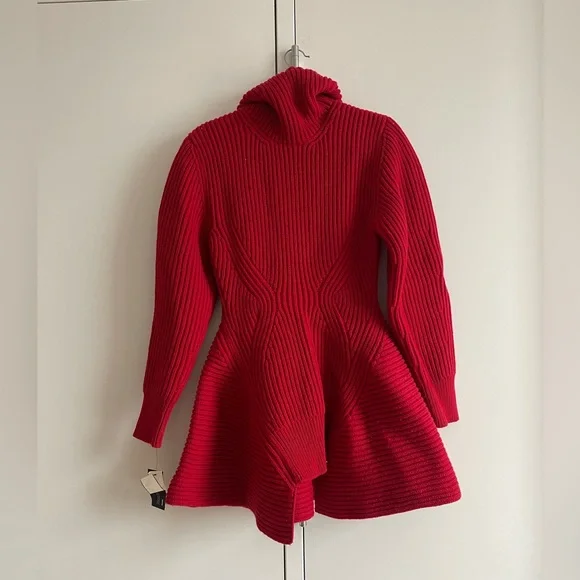 Alexander McQueen chunky sweater in rib knit size small